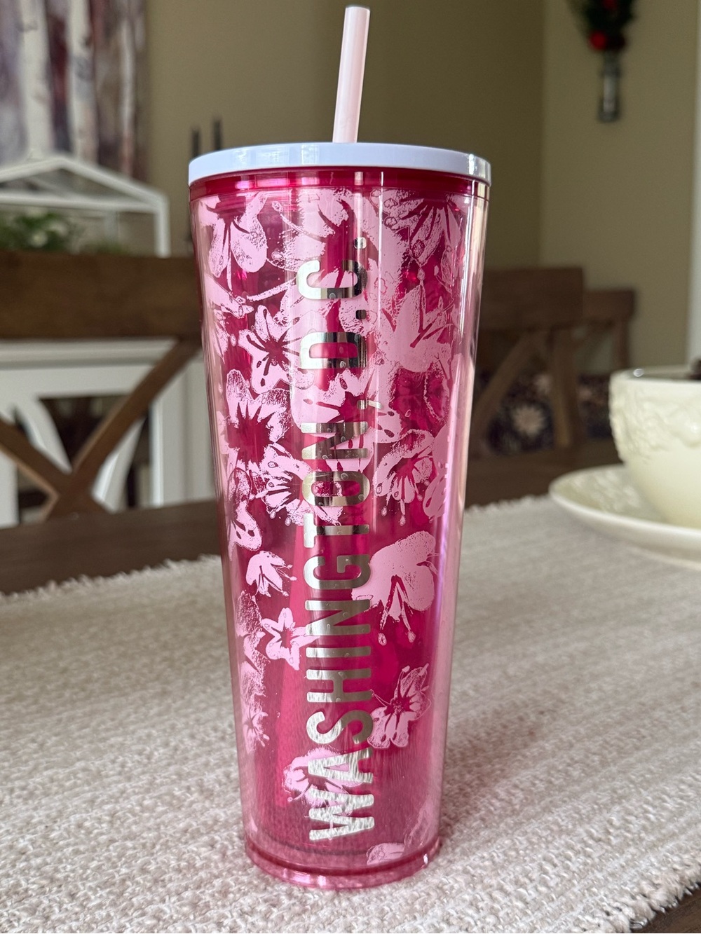 Starbucks Special Edition Washington Cherry Blossom Cold Cup Tumbler 24 Oz